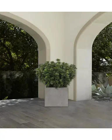 NDI Faux Boxwood Bush Plant in Cube Planter, 37"T | Thumbnail 2 NDI Faux Boxwood Bush Plant in Cube Planter, 37"T | Thumbnail 2