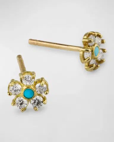 Jennifer Meyer Diamond Flower Stud Earrings | Thumbnail 2 Jennifer Meyer Diamond Flower Stud Earrings | Thumbnail 2