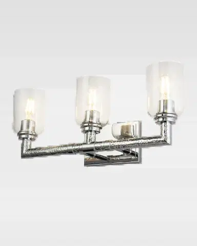 Lucas McKearn Rampart 3-Light Hammered Bath Vanity Light | Thumbnail 2 Lucas McKearn Rampart 3-Light Hammered Bath Vanity Light | Thumbnail 2