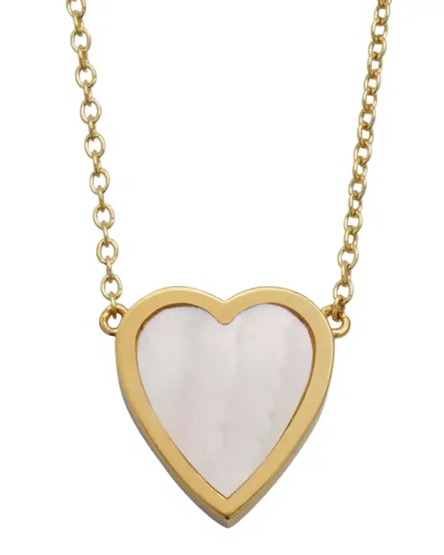 18k Mini Inlay Heart Necklace 18k Mini Inlay Heart Necklace