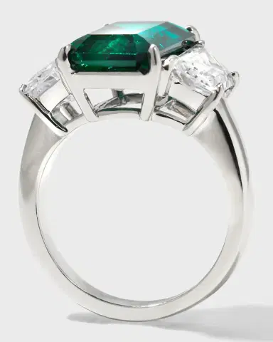 Fantasia by DeSerio Emerald-Cut Center with Trapezoid Sides Ring, Size 6-8, Emerald | Thumbnail 5 Fantasia by DeSerio Emerald-Cut Center with Trapezoid Sides Ring, Size 6-8, Emerald | Thumbnail 5