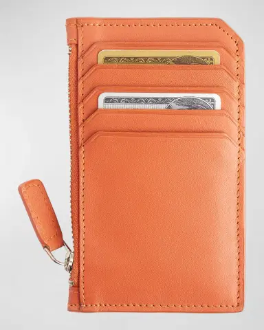 ROYCE New York Monogrammed Zippered Leather Credit Card Case | Thumbnail 3 ROYCE New York Monogrammed Zippered Leather Credit Card Case | Thumbnail 3