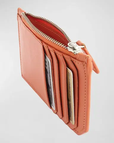 ROYCE New York Monogrammed Zippered Leather Credit Card Case | Thumbnail 4 ROYCE New York Monogrammed Zippered Leather Credit Card Case | Thumbnail 4