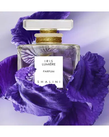 Shalini Parfum Iris Lumiere Parfum in Cubique Glass Bottle w/ Glass Atomizer, 1.7 oz. | Thumbnail 3 Shalini Parfum Iris Lumiere Parfum in Cubique Glass Bottle w/ Glass Atomizer, 1.7 oz. | Thumbnail 3