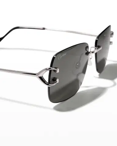 Cartier Men's Rimless Metal Sunglasses | Thumbnail 4 Cartier Men's Rimless Metal Sunglasses | Thumbnail 4