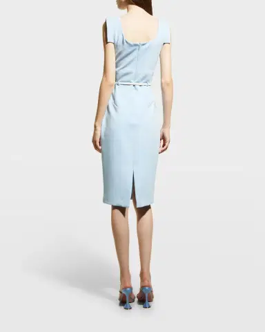 BLACK HALO Jackie O Belted Sheath Dress | Thumbnail 4 BLACK HALO Jackie O Belted Sheath Dress | Thumbnail 4