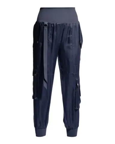 Cinq à Sept Harmony Satin Cargo Jogger Pants | Thumbnail 1 Cinq à Sept Harmony Satin Cargo Jogger Pants | Thumbnail 1