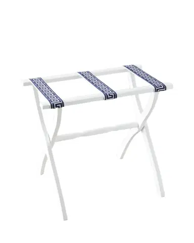 Gate House Furniture Greek Key Straps Luggage Rack | Thumbnail 1 Gate House Furniture Greek Key Straps Luggage Rack | Thumbnail 1