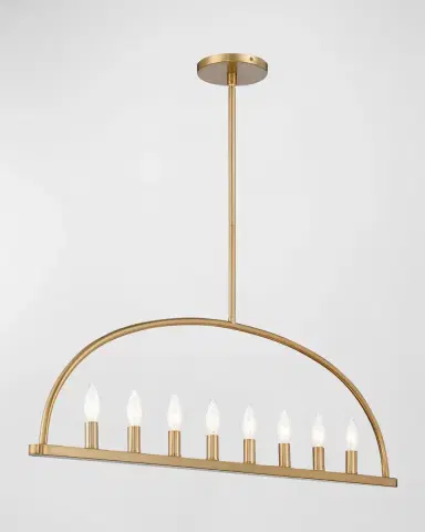 Crystorama Abbott 8-Light Linear Chandelier | Thumbnail 2 Crystorama Abbott 8-Light Linear Chandelier | Thumbnail 2