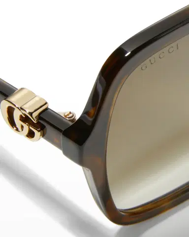Gucci Oversize Rectangle Acetate Sunglasses | Thumbnail 4 Gucci Oversize Rectangle Acetate Sunglasses | Thumbnail 4