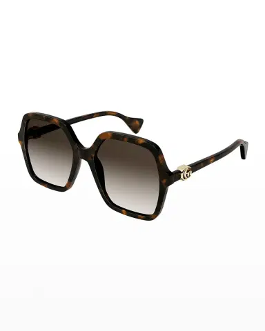Gucci Oversize Rectangle Acetate Sunglasses | Thumbnail 1 Gucci Oversize Rectangle Acetate Sunglasses | Thumbnail 1