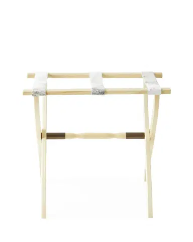 Gate House Furniture Wood Contour Leg Luggage Rack with Metal Accents | Thumbnail 2 Gate House Furniture Wood Contour Leg Luggage Rack with Metal Accents | Thumbnail 2