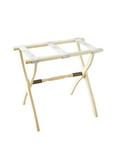 Gate House Furniture Wood Contour Leg Luggage Rack with Metal Accents | Thumbnail 1 Gate House Furniture Wood Contour Leg Luggage Rack with Metal Accents | Thumbnail 1