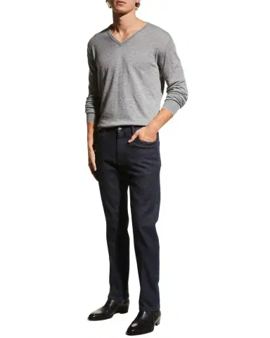 Neiman Marcus Men's Extra Lightweight Wool-Cashmere V-Neck Sweater | Thumbnail 1 Neiman Marcus Men's Extra Lightweight Wool-Cashmere V-Neck Sweater | Thumbnail 1