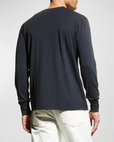 TOM FORD Men's Long-Sleeve Solid T-Shirt | Thumbnail 2 TOM FORD Men's Long-Sleeve Solid T-Shirt | Thumbnail 2