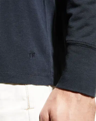 TOM FORD Men's Long-Sleeve Solid T-Shirt | Thumbnail 3 TOM FORD Men's Long-Sleeve Solid T-Shirt | Thumbnail 3
