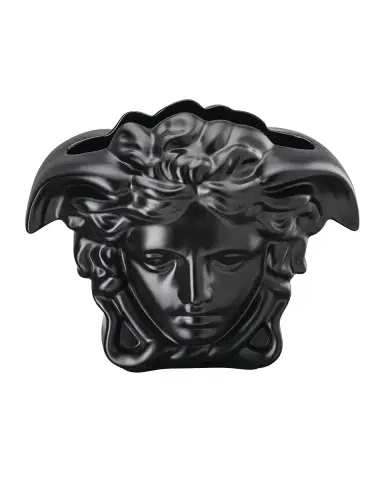 Versace Medusa Grande Vase in Black - 6" | Thumbnail 1 Versace Medusa Grande Vase in Black - 6" | Thumbnail 1