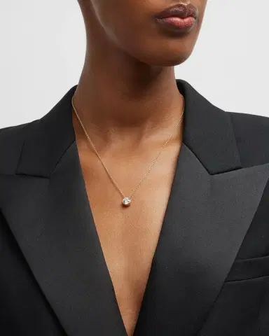 Neiman Marcus Lab Grown Diamonds Lab Grown Diamond 18K Yellow Gold Round Pendant Necklace, 1.5tcw | Thumbnail 2 Neiman Marcus Lab Grown Diamonds Lab Grown Diamond 18K Yellow Gold Round Pendant Necklace, 1.5tcw | Thumbnail 2