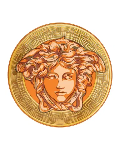Versace Medusa Amplified Orange Coin Service Plate | Thumbnail 1 Versace Medusa Amplified Orange Coin Service Plate | Thumbnail 1