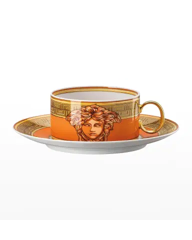 Versace Medusa Amplified Orange Coin Tea Cup and Saucer | Thumbnail 3 Versace Medusa Amplified Orange Coin Tea Cup and Saucer | Thumbnail 3