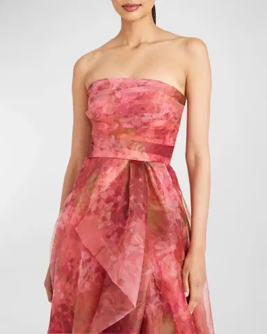 Theia Fahreta Strapless Floral-Print Ruffle Gown | Thumbnail 5 Theia Fahreta Strapless Floral-Print Ruffle Gown | Thumbnail 5