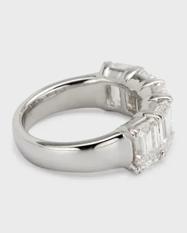 Neiman Marcus Lab Grown Diamonds Lab Grown Diamond 18K White Gold Emerald-Cut Ring, Size 6 | Thumbnail 3 Neiman Marcus Lab Grown Diamonds Lab Grown Diamond 18K White Gold Emerald-Cut Ring, Size 6 | Thumbnail 3