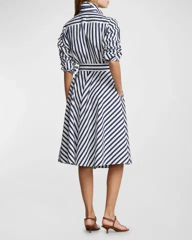 Polo Ralph Lauren Belted Wide-Stripe Cotton Shirtdress | Thumbnail 4 Polo Ralph Lauren Belted Wide-Stripe Cotton Shirtdress | Thumbnail 4