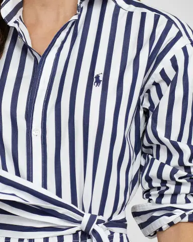 Polo Ralph Lauren Belted Wide-Stripe Cotton Shirtdress | Thumbnail 5 Polo Ralph Lauren Belted Wide-Stripe Cotton Shirtdress | Thumbnail 5