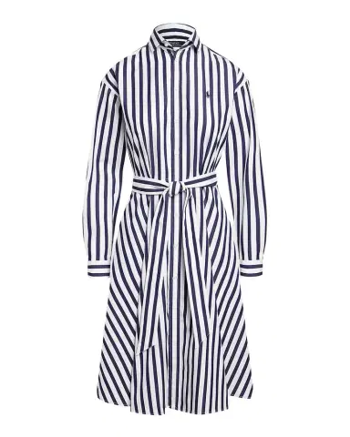 Polo Ralph Lauren Belted Wide-Stripe Cotton Shirtdress | Thumbnail 1 Polo Ralph Lauren Belted Wide-Stripe Cotton Shirtdress | Thumbnail 1