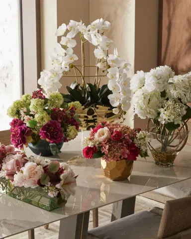 John-Richard Collection Moss Meadow Orchid 32" Faux Floral Arrangement in Aluminum Container | Thumbnail 3 John-Richard Collection Moss Meadow Orchid 32" Faux Floral Arrangement in Aluminum Container | Thumbnail 3