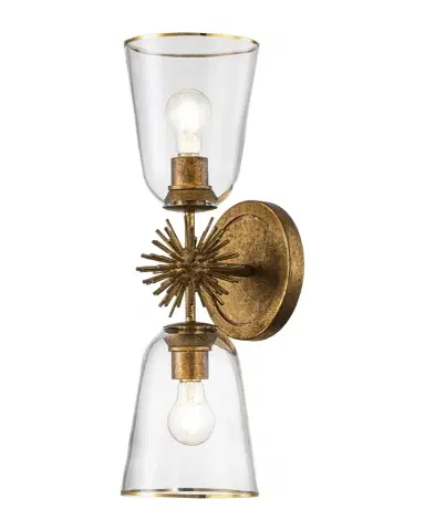 Lucas McKearn Staring 2-Light Sconce in Gold Leaf | Thumbnail 1 Lucas McKearn Staring 2-Light Sconce in Gold Leaf | Thumbnail 1