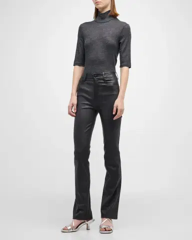 Vince Bootcut Stretch Leather Pants | Thumbnail 2 Vince Bootcut Stretch Leather Pants | Thumbnail 2