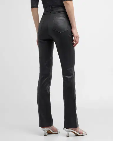 Vince Bootcut Stretch Leather Pants | Thumbnail 3 Vince Bootcut Stretch Leather Pants | Thumbnail 3
