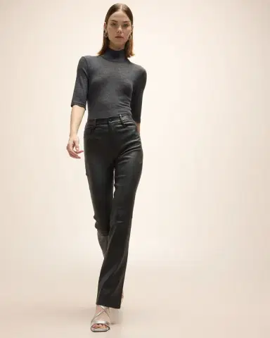 Vince Bootcut Stretch Leather Pants | Thumbnail 5 Vince Bootcut Stretch Leather Pants | Thumbnail 5