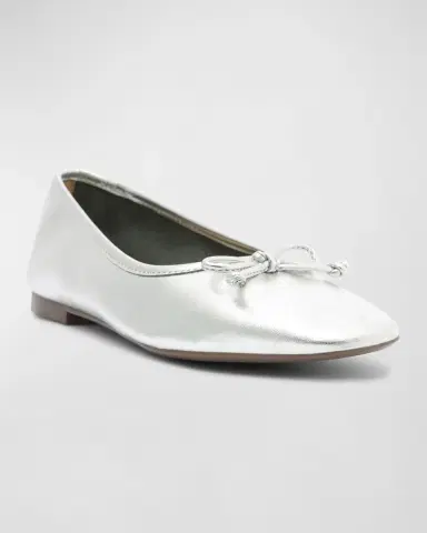 Schutz Arissa Metallic Bow Ballerina Flats | Thumbnail 2 Schutz Arissa Metallic Bow Ballerina Flats | Thumbnail 2