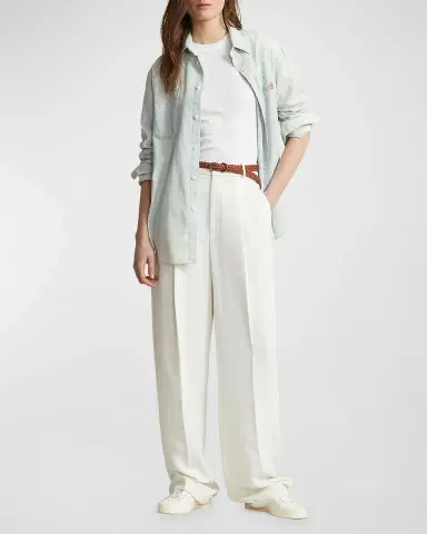 Polo Ralph Lauren Bacall Satin Pants | Thumbnail 2 Polo Ralph Lauren Bacall Satin Pants | Thumbnail 2