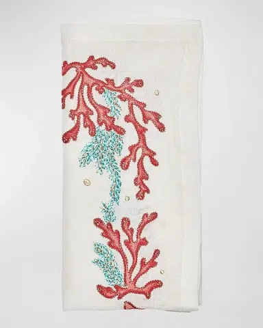 Kim Seybert Coral Spray Napkin | Thumbnail 2 Kim Seybert Coral Spray Napkin | Thumbnail 2