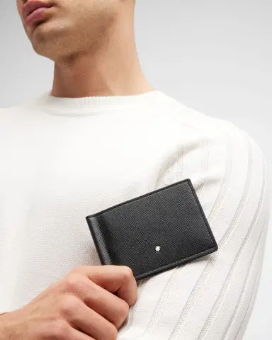 Montblanc Men's Saffiano Leather Sartorial Money Clip Wallet | Thumbnail 1 Montblanc Men's Saffiano Leather Sartorial Money Clip Wallet | Thumbnail 1