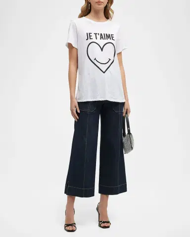 Cinq à Sept Smiling Heart Graphic T-Shirt | Thumbnail 2 Cinq à Sept Smiling Heart Graphic T-Shirt | Thumbnail 2