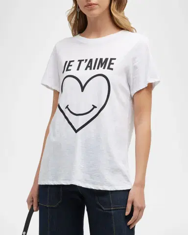 Cinq à Sept Smiling Heart Graphic T-Shirt | Thumbnail 4 Cinq à Sept Smiling Heart Graphic T-Shirt | Thumbnail 4