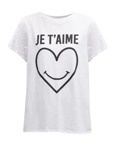 Cinq à Sept Smiling Heart Graphic T-Shirt | Thumbnail 1 Cinq à Sept Smiling Heart Graphic T-Shirt | Thumbnail 1