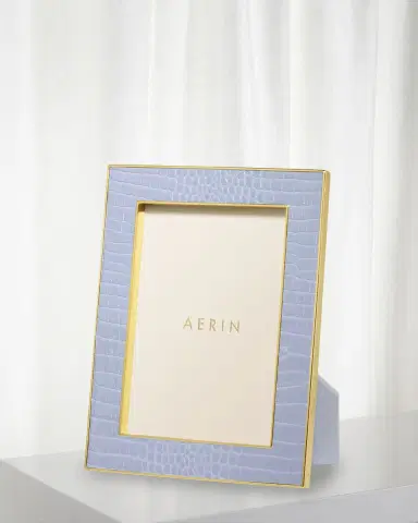 AERIN Classic Crocodile Leather Frame | Thumbnail 1 AERIN Classic Crocodile Leather Frame | Thumbnail 1