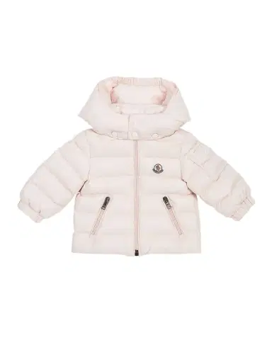 Moncler Girl 's Jules Logo Patch Jacket, Size 12M-3 | Thumbnail 1 Moncler Girl 's Jules Logo Patch Jacket, Size 12M-3 | Thumbnail 1
