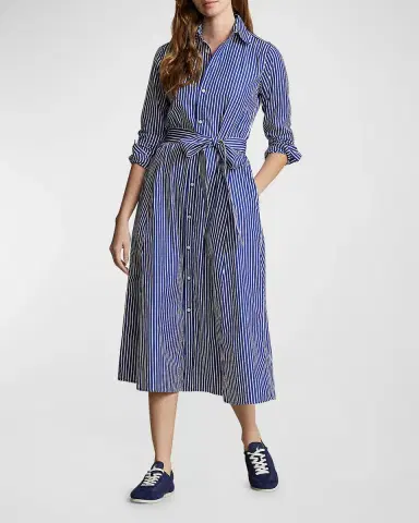 Polo Ralph Lauren Belted Striped Cotton Shirtdress | Thumbnail 2 Polo Ralph Lauren Belted Striped Cotton Shirtdress | Thumbnail 2