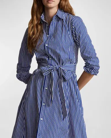Polo Ralph Lauren Belted Striped Cotton Shirtdress | Thumbnail 3 Polo Ralph Lauren Belted Striped Cotton Shirtdress | Thumbnail 3