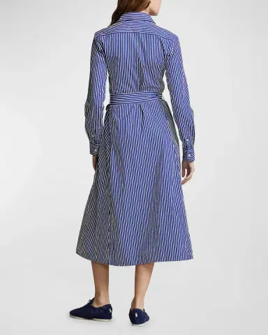 Polo Ralph Lauren Belted Striped Cotton Shirtdress | Thumbnail 4 Polo Ralph Lauren Belted Striped Cotton Shirtdress | Thumbnail 4