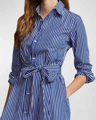 Polo Ralph Lauren Belted Striped Cotton Shirtdress | Thumbnail 5 Polo Ralph Lauren Belted Striped Cotton Shirtdress | Thumbnail 5