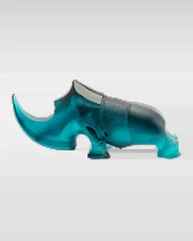 Daum Blue Ongava Rhinoceros Decoration | Thumbnail 2 Daum Blue Ongava Rhinoceros Decoration | Thumbnail 2