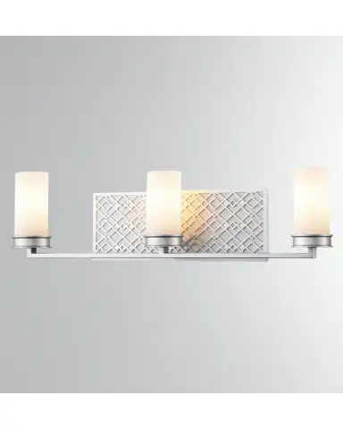 Lucas + McKearn Ziggy 3-Light Bath Bar Sconce, Lacquered Silver | Thumbnail 2 Lucas + McKearn Ziggy 3-Light Bath Bar Sconce, Lacquered Silver | Thumbnail 2