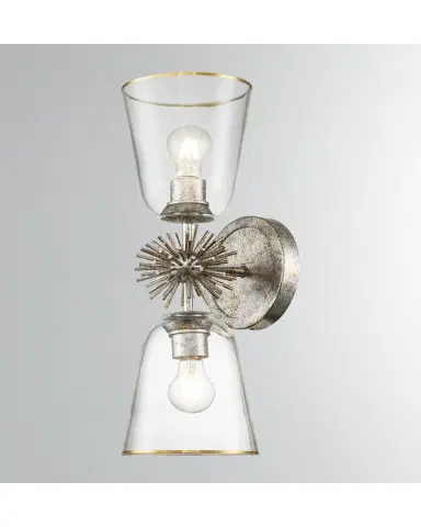 Lucas McKearn Staring 2-Light Sconce in Gold Leaf | Thumbnail 2 Lucas McKearn Staring 2-Light Sconce in Gold Leaf | Thumbnail 2
